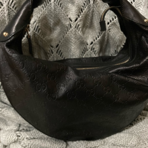 Gucci GG Vintage Canvas bag- crescent shaped handbag - Picture 3 of 6